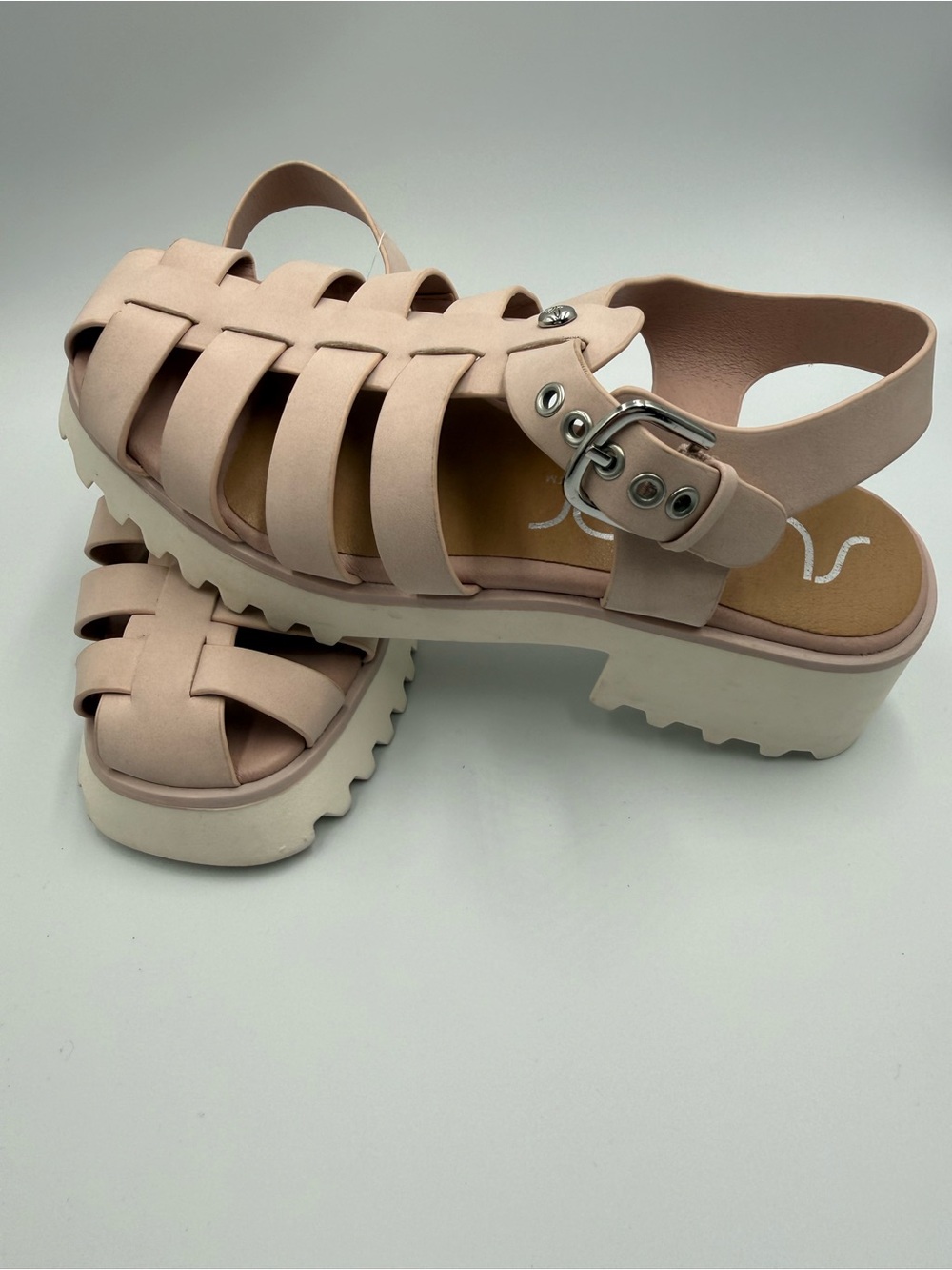 MIA Blush Pink Chunky Fisherman Sandals size 7